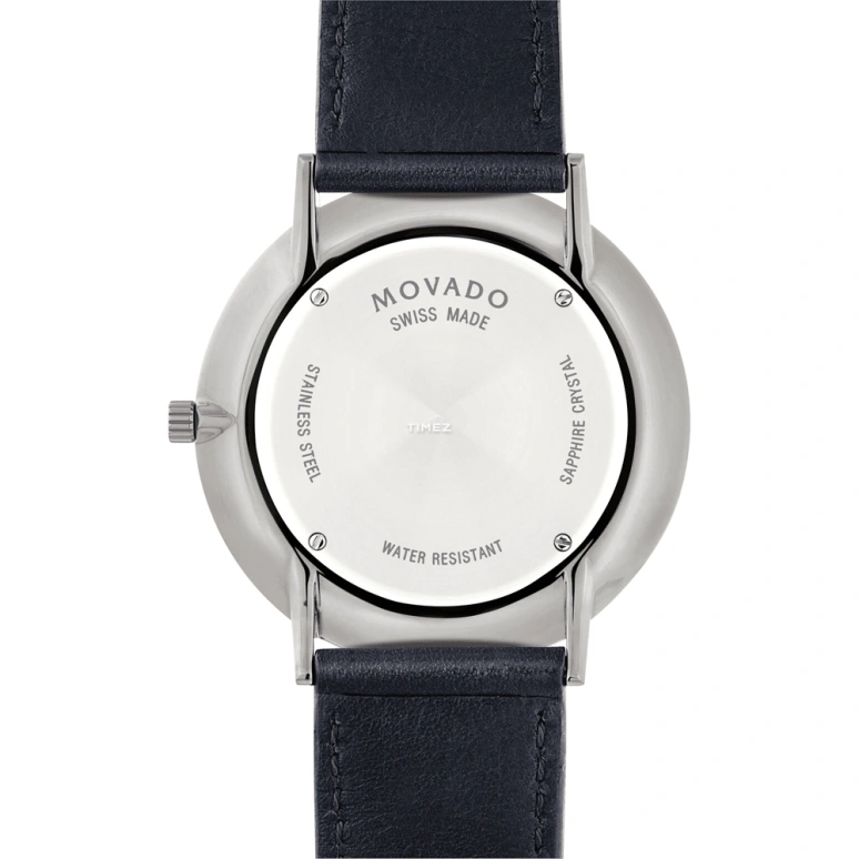 Movado,Ultra Slim 40mm,40mm,Stainless Steel,Blue,Quartz,Sapphire,Crystal Glass,Round,0607400