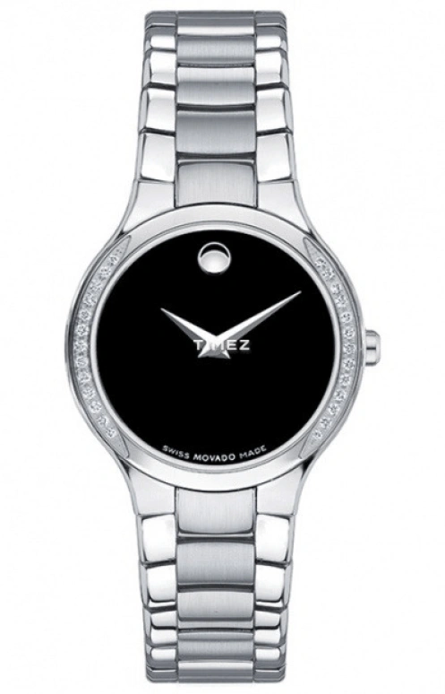 Movado,Serio 26mm,26mm,Stainless Steel,Black,Quartz,Sapphire,Crystal Glass,Round,0606385 
