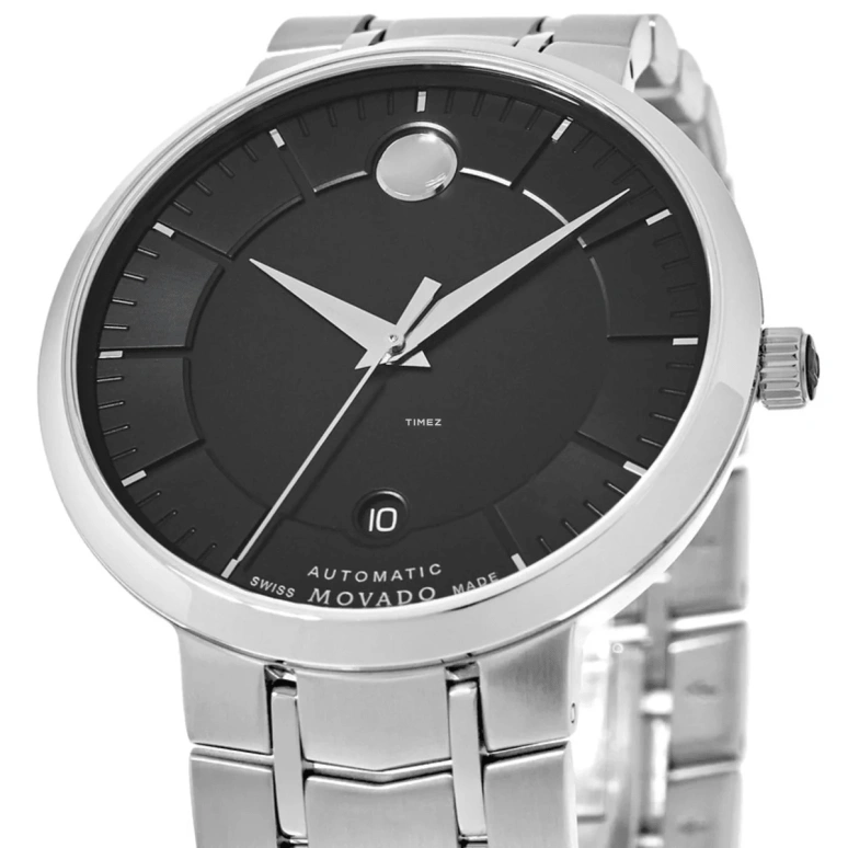 Movado,Other 39.50mm,39.50mm,Stainless Steel,Black,Automatic,Day,Sapphire,Crystal Glass,0606914