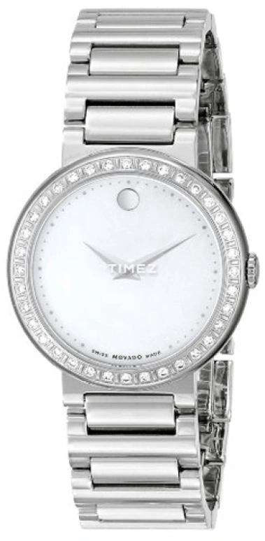 Movado,Concerto 30mm,30mm,Stainless Steel,White,Quartz,Sapphire,Crystal Glass,Round,0606421
