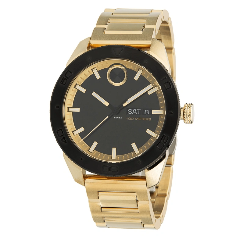 Movado,Movado BOLD 43.50mm,43.50mm,Stainless Steel,Black,Quartz,Date,Day,3600605