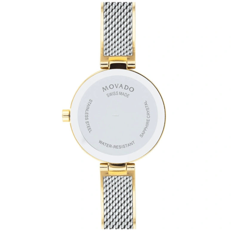 Movado,Amika 27mm,27mm,Stainless Steel,White,Quartz,Crystal Glass,Round,0607362