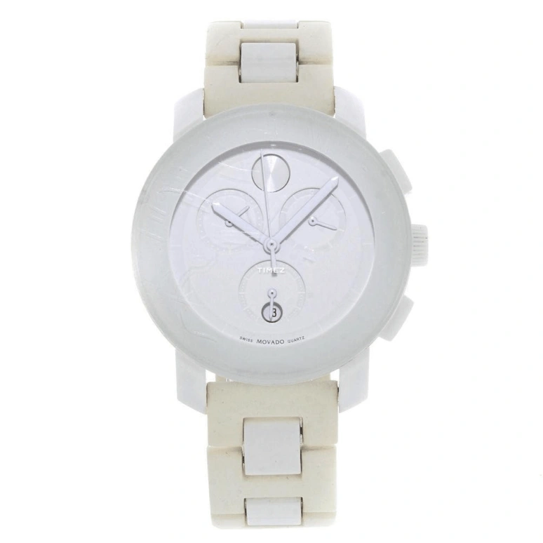 Movado,Movado BOLD 38mm,38mm,Composite,Stainless Steel,White,Quartz,Chronograph,Day,3600057