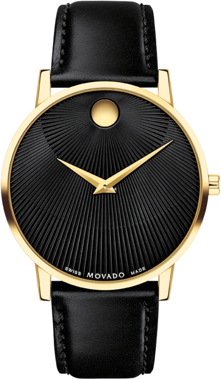Movado,Museum Classic 40mm,40mm,Stainless Steel,Black,Quartz,Sapphire,Round,0607799
