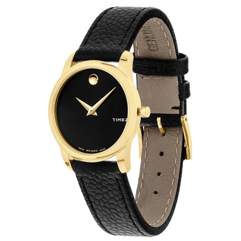 Movado,Museum Classic 28mm,28mm,Stainless Steel,Black,Quartz,Sapphire,Crystal Glass,Round,0607016