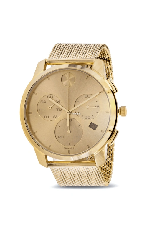 Movado,Movado BOLD 42mm,42mm,Stainless Steel,Gold,Quartz,Chronograph,Date,Day,3600634