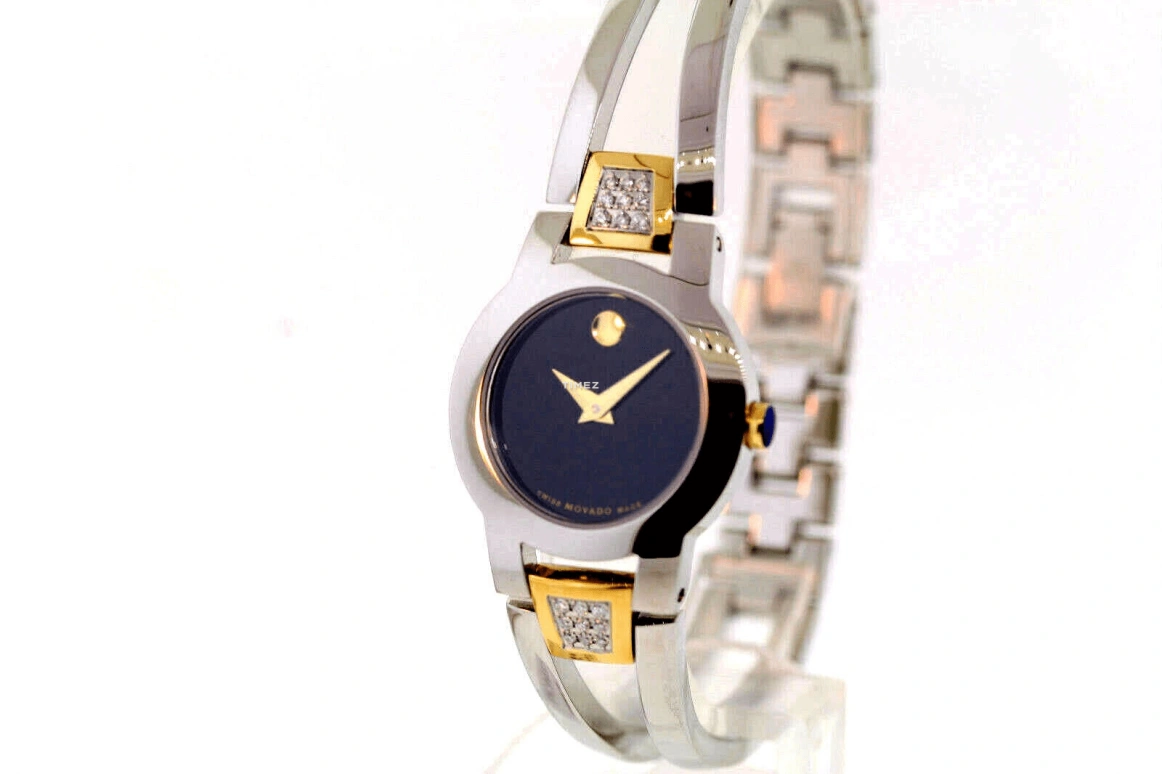 Movado,Esperanza 24mm,24mm,Stainless Steel,Black,Quartz,Sapphire,Crystal Glass,Round,0604983 