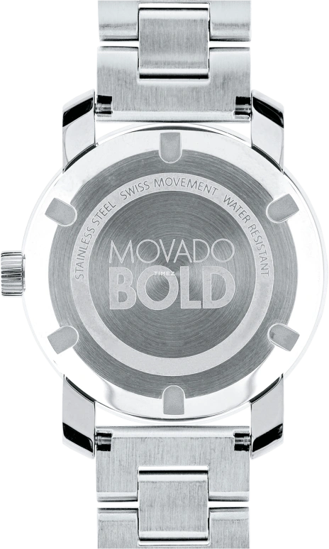 Movado,Movado BOLD 36mm,36mm,Stainless Steel,Metal,Silver,Quartz,Crystal Glass,Round,3600084 