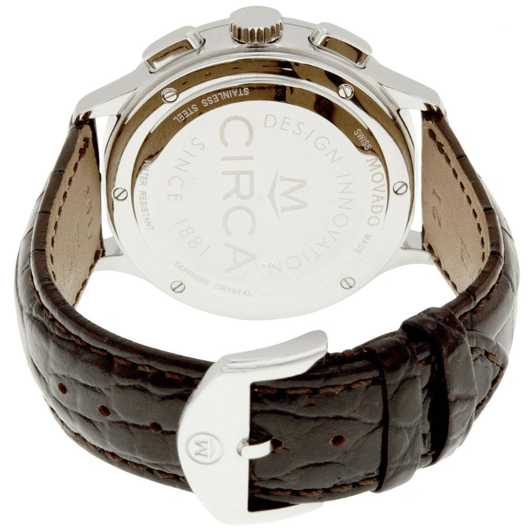 Movado,Circa 42mm,42mm,Stainless Steel,White,Quartz,Chronograph,Day,0606576 