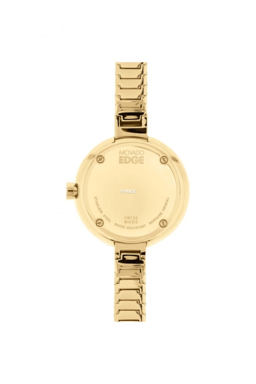 Movado,Edge 28mm,28mm,Stainless Steel,Gold,Quartz,Sapphire,Crystal Glass,Round,3680021