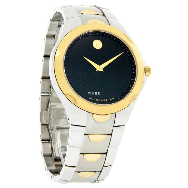 Movado,Luno 40mm,40mm,Stainless Steel,Bi-color,Black,Quartz,Sapphire,Crystal Glass,Round,0606381 