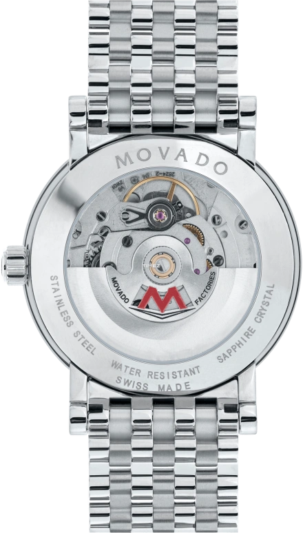 Movado,Red Label 38mm,38mm,Stainless Steel,Black,Automatic,Sapphire,Crystal Glass,Round,0606115 