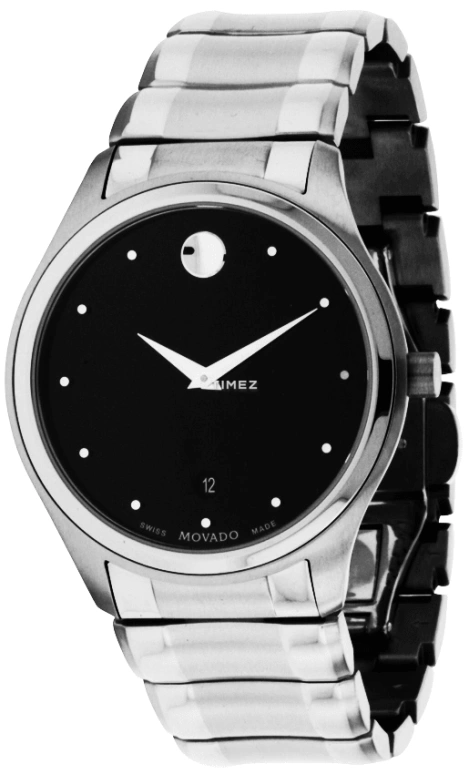 Movado,Cerena 40mm,40mm,Stainless Steel,Black,Quartz,Day,Sapphire,Crystal Glass,0606839 