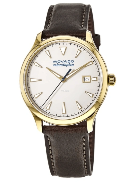 Movado,Heritage Series 40mm,40mm,Stainless Steel,Yellow,Quartz,Day,Sapphire,Crystal Glass,3650003