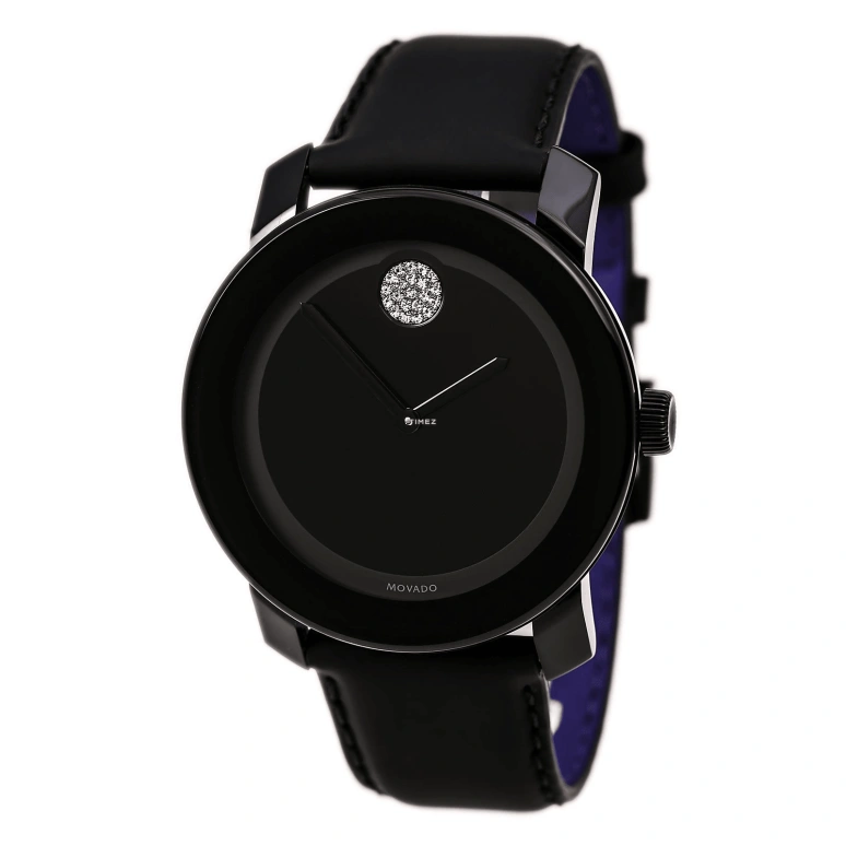 Movado,Movado BOLD 42mm,42mm,Composite,Stainless Steel,Black,Quartz,Crystal Glass,Round,3600044 