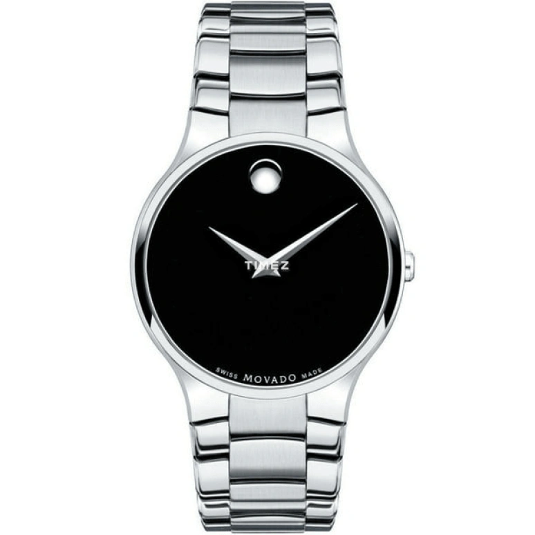Movado,Serio 38mm,38mm,Stainless Steel,Black,Quartz,Sapphire,Crystal Glass,Round,0606382 