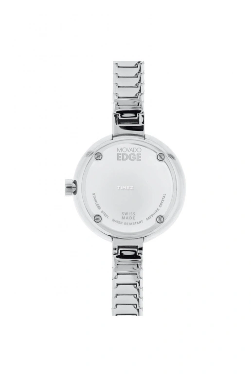Movado,Edge 28mm,28mm,Stainless Steel,Silver,Quartz,Sapphire,Crystal Glass,Round,3680020