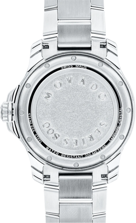 Movado,800 40mm,40mm,Stainless Steel,Black,Automatic,Day,Sapphire,2600152