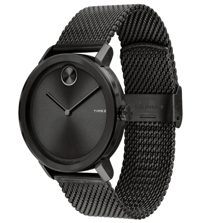 Movado,Movado BOLD 40mm,40mm,Stainless Steel,Black,Quartz,Crystal Glass,Round,3600562