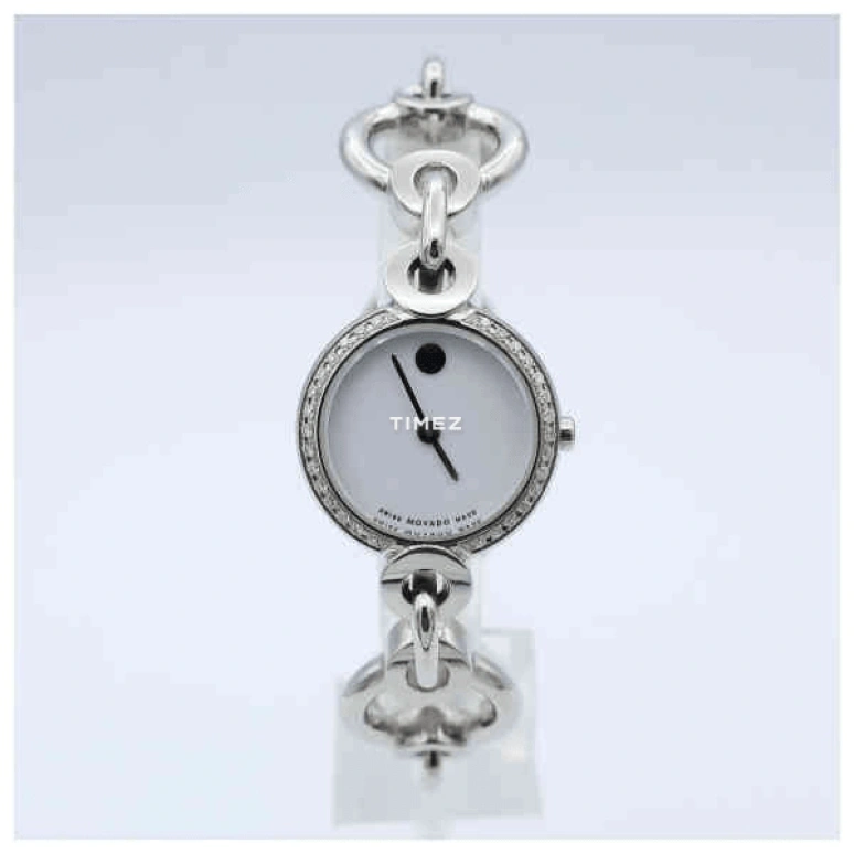 Movado,Circlo 23.50mm,23.50mm,Stainless Steel,White,Quartz,Sapphire,Crystal Glass,Round,0606489 