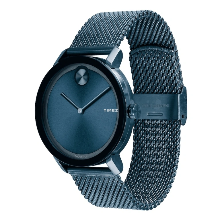 Movado,Movado BOLD 40mm,40mm,Stainless Steel,Blue,Quartz,Crystal Glass,Round,3600610