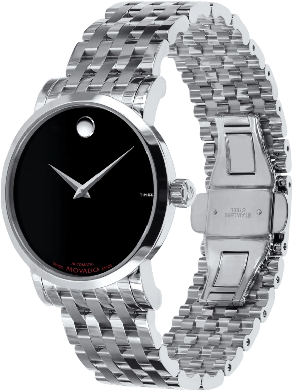Movado,Red Label 38mm,38mm,Stainless Steel,Black,Automatic,Sapphire,Crystal Glass,Round,0606115 