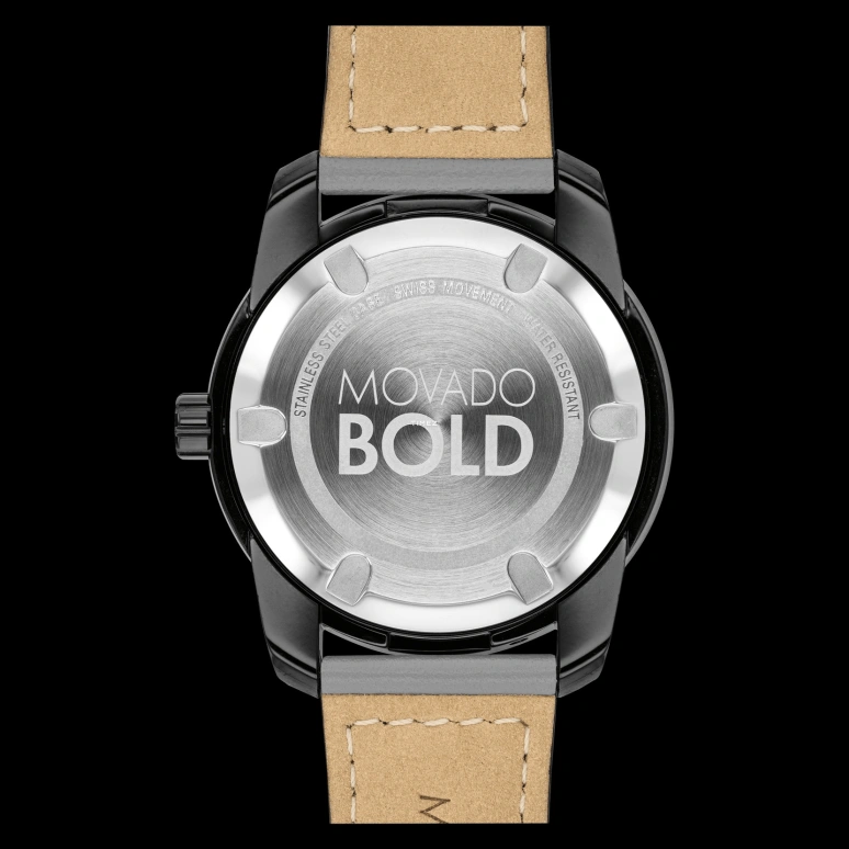 Movado,Movado BOLD 42mm,42mm,Stainless Steel,Black,Quartz,Day,Sapphire,Crystal Glass,3600695