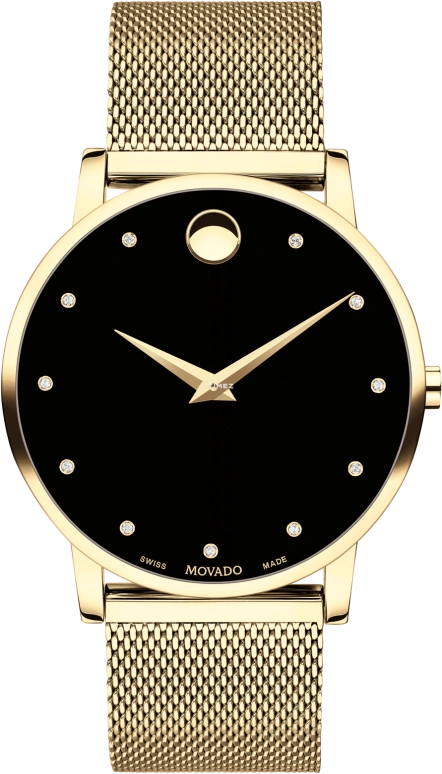 Movado,Museum Classic 40mm,40mm,Stainless Steel,Black,Quartz,Sapphire,Round,0607512