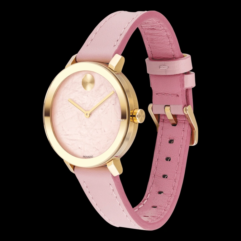 Movado,Movado BOLD 34mm,34mm,Stainless Steel,Pink,Quartz,Sapphire,Crystal Glass,Round,3600701