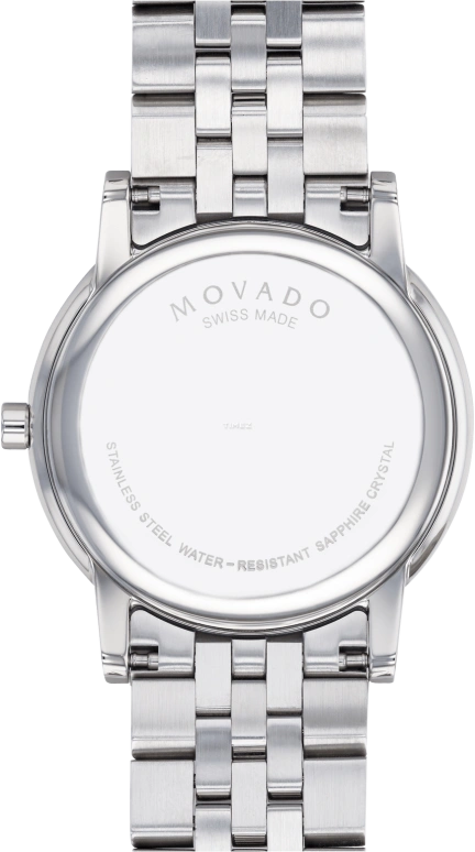 Movado,Museum Classic 40mm,40mm,Stainless Steel,Black,Quartz,Sapphire,Crystal Glass,Round,0607199