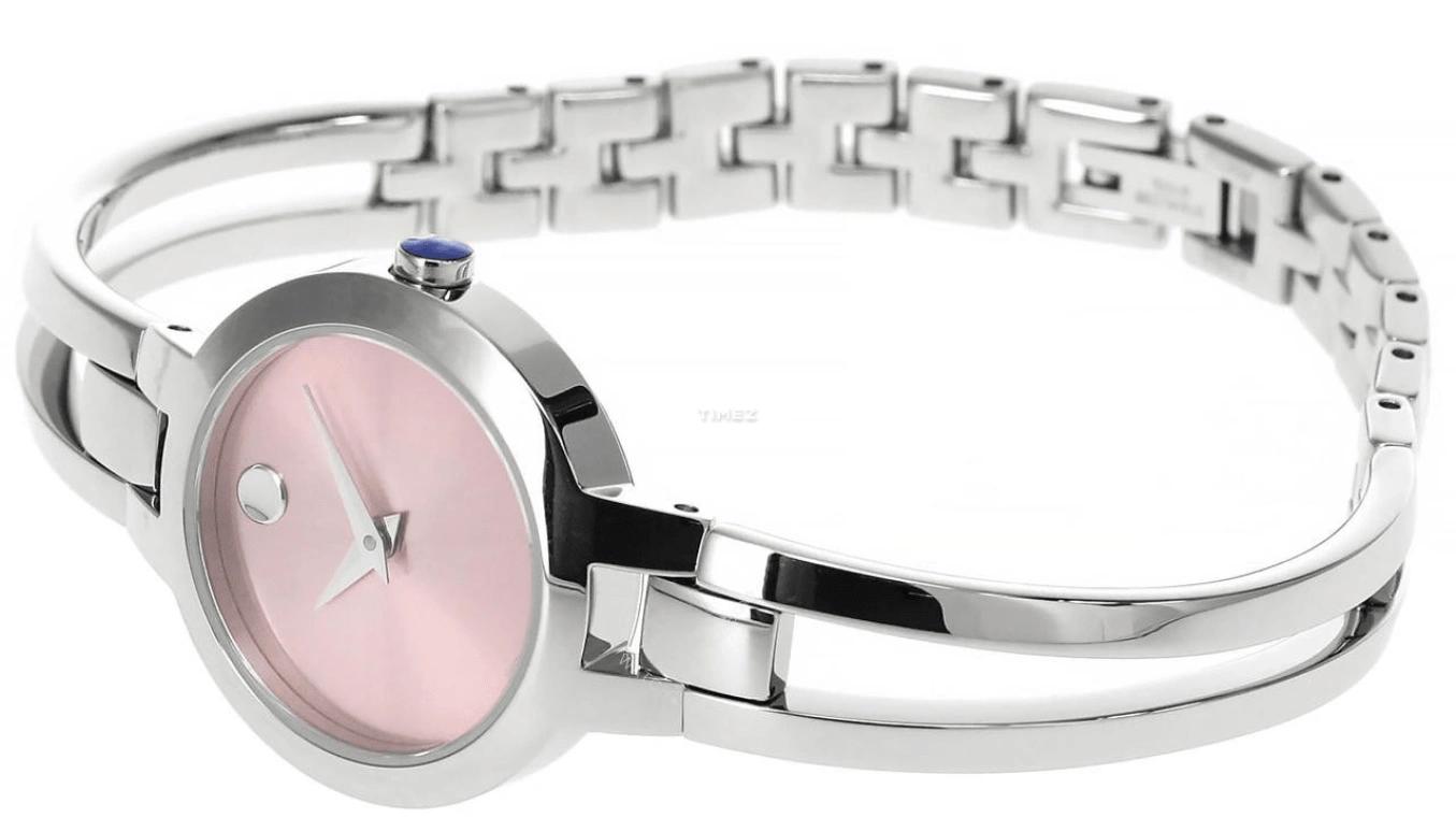 Movado,Amorosa 24mm,24mm,Stainless Steel,Pink,Quartz,Sapphire,Crystal Glass,Round,0607387