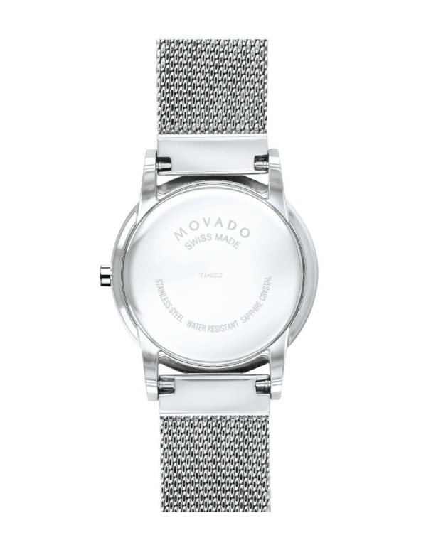 Movado,Museum Classic 28mm,28mm,Stainless Steel,White,Quartz,Sapphire,Crystal Glass,Round,0607491