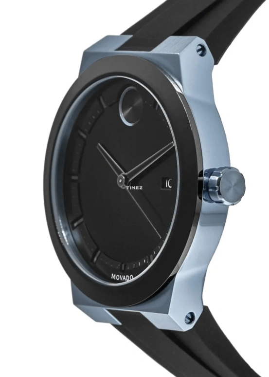 Movado,Movado BOLD 42mm,42mm,Stainless Steel,Ceramic,Black,Quartz,Day,Crystal Glass,3600626