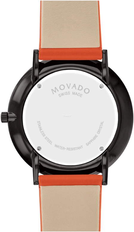 Movado,Modern 47 40mm,40mm,Stainless Steel,Orange,Quartz,Sapphire,Round,0607641