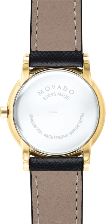 Movado,Museum Classic 28mm,28mm,Stainless Steel,Green,Sapphire,Crystal Glass,Round,Gold,0607423