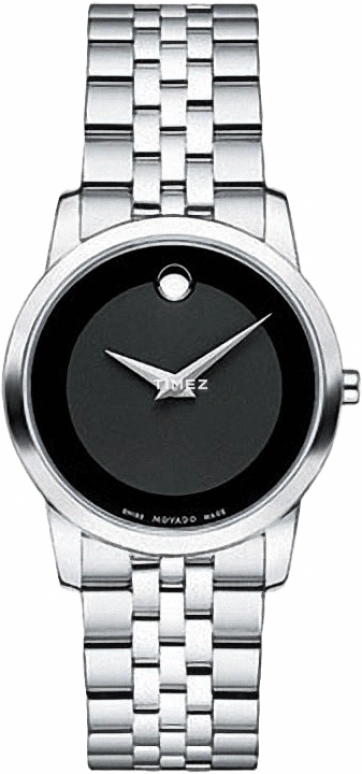 Movado,Museum Classic 28mm,28mm,Stainless Steel,Black,Quartz,Sapphire,Crystal Glass,Round,0606505