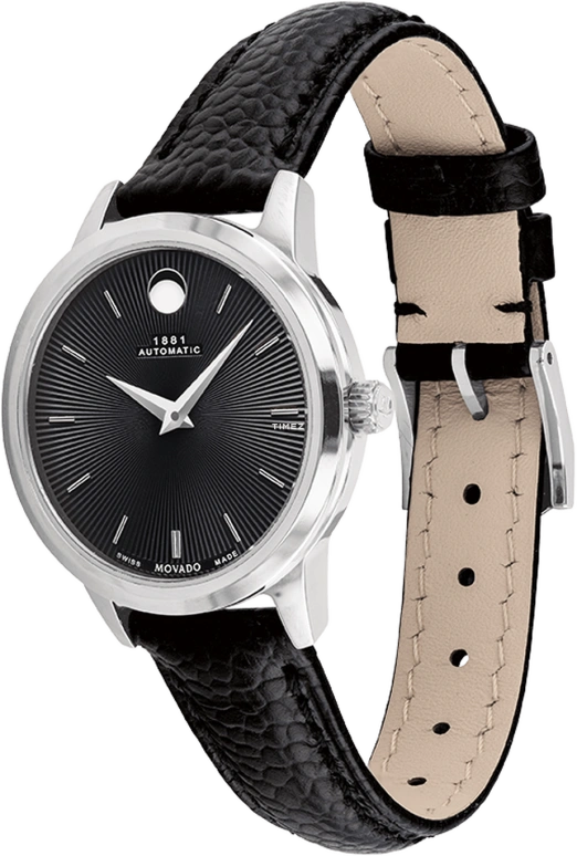 Movado,1881 Automatic 30mm,30mm,Stainless Steel,Black,Automatic,Round,Silver,0607466