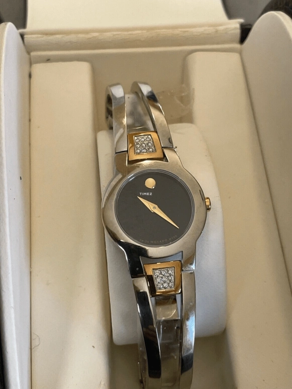 Movado,Esperanza 24mm,24mm,Stainless Steel,Black,Quartz,Sapphire,Crystal Glass,Round,0604983 