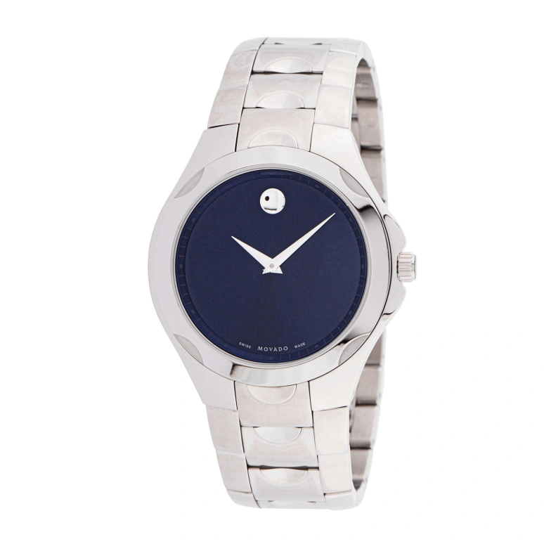 Movado,Luno 40mm,40mm,Stainless Steel,Blue,Quartz,Sapphire,Crystal Glass,Round,0606380 