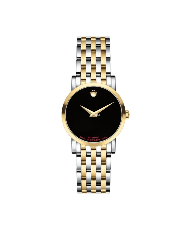 Movado,Red Label 26mm,26mm,Stainless Steel,Rolesor,Black,Automatic,Sapphire,Crystal Glass,Round,0607011