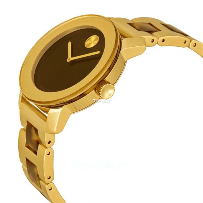 Movado,Movado BOLD 36.30mm,36.30mm,Stainless Steel,Brown,Quartz,Sapphire,Crystal Glass,Round,3600111