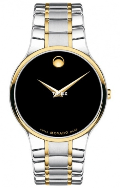 Movado,Serio 38mm,38mm,Stainless Steel,Bi-color,Black,Quartz,Sapphire,Crystal Glass,Round,0606388 