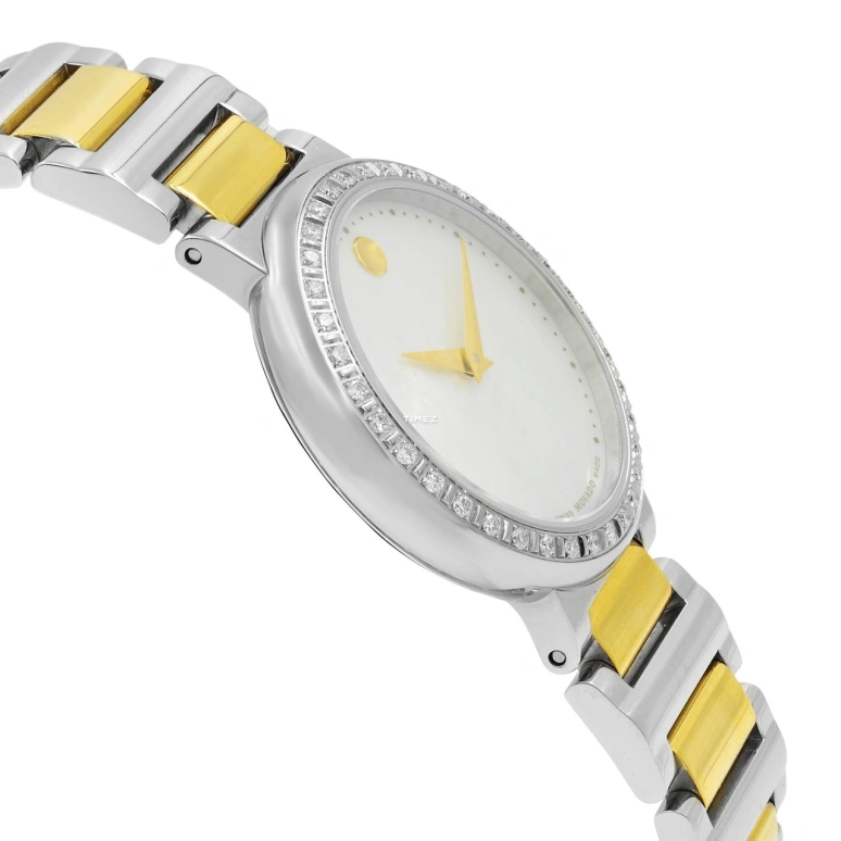 Movado,Concerto 30mm,30mm,Stainless Steel,White,Quartz,Sapphire,Crystal Glass,Round,0606470