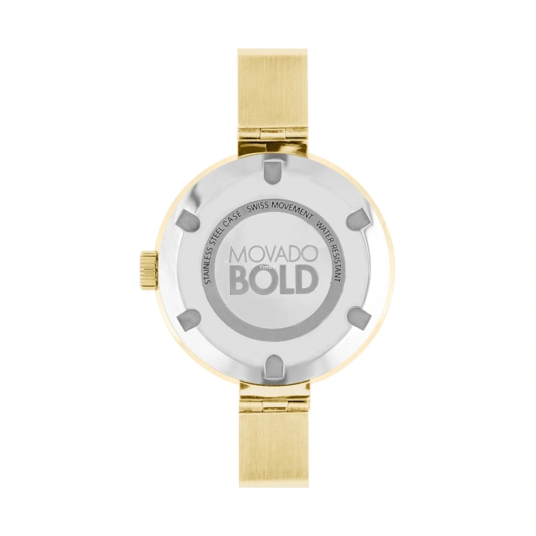 Movado,Movado BOLD 34mm,34mm,Stainless Steel,Gold,Quartz,Sapphire,Crystal Glass,Round,3600201
