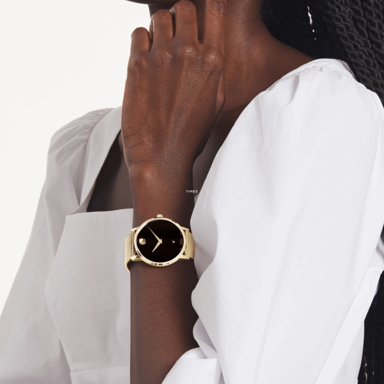 Movado,Museum Classic 40mm,40mm,Stainless Steel,Black,Automatic,Day,Sapphire,0607632