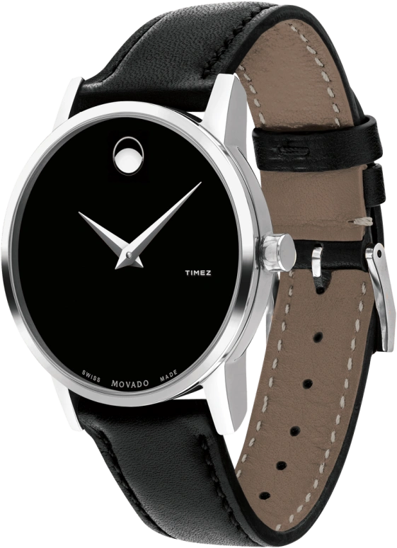 Movado,Museum Classic 28mm,28mm,Stainless Steel,Black,Quartz,Sapphire,Round,0607274