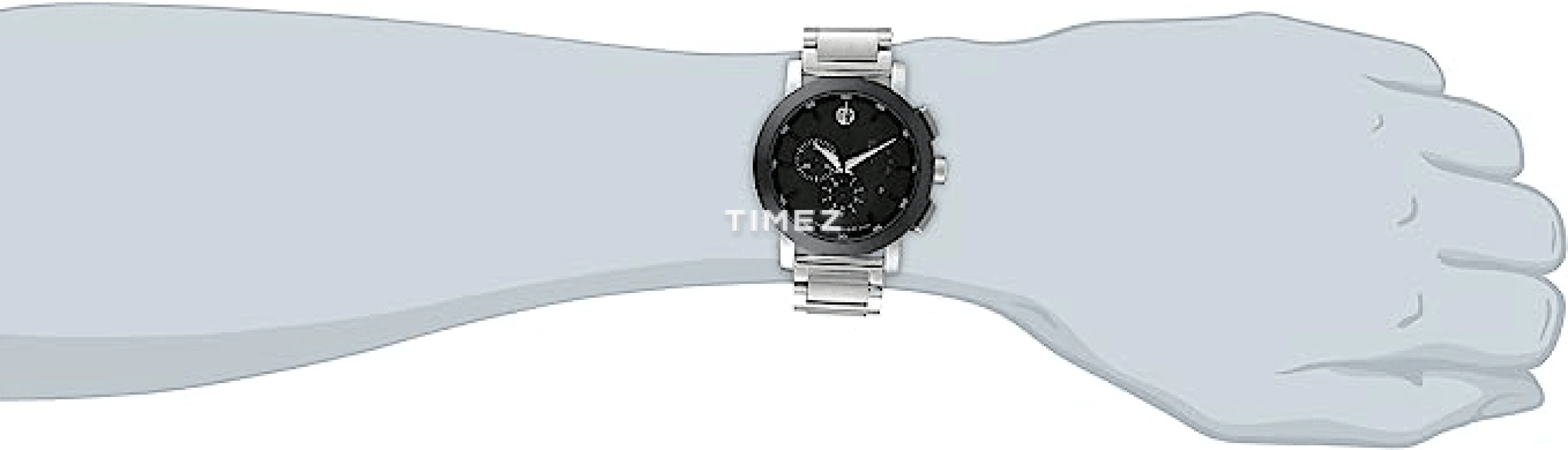 Movado,Museum Classic 44mm,44mm,Stainless Steel,Black,Quartz,Chronograph,Day,0606792 