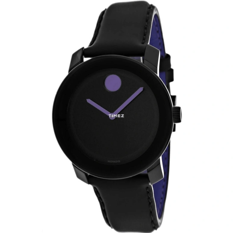 Movado,Movado BOLD 36mm,36mm,Composite,Stainless Steel,Black,Purple,Quartz,Sapphire,Crystal Glass,Round,3600165 