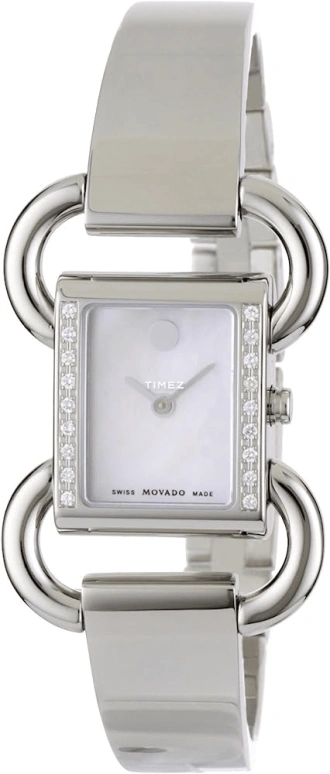 Movado,Linio 18mm,18mm,Stainless Steel,White,Quartz,Sapphire,Crystal Glass,Square,0606473 