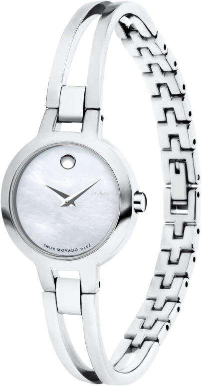 Movado,Amorosa 24mm,24mm,Stainless Steel,White,Quartz,Sapphire,Crystal Glass,Round,0607357